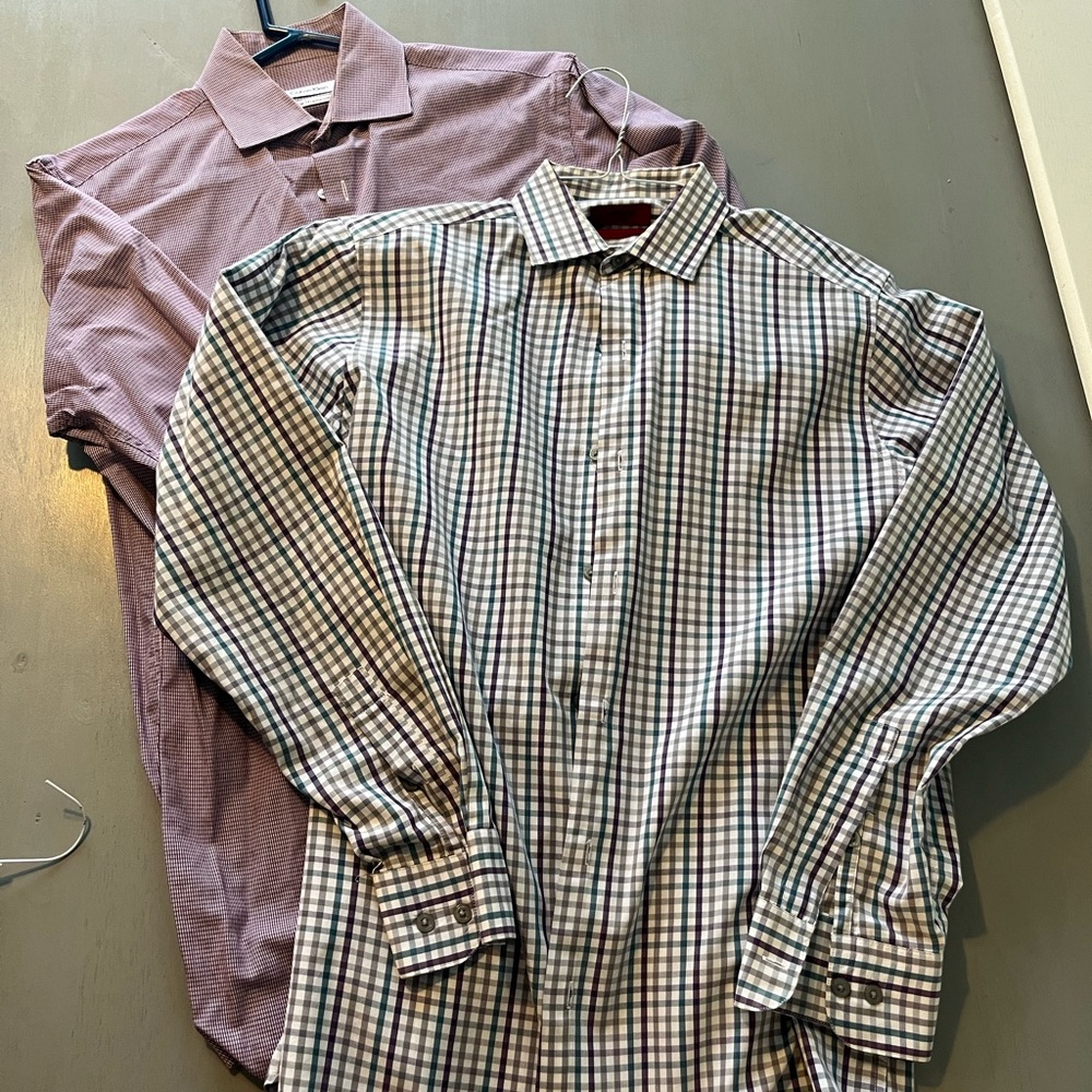 Set of 2 Calvin Klein & Alfani Men’s Dress Shirts | 14.5 32/33